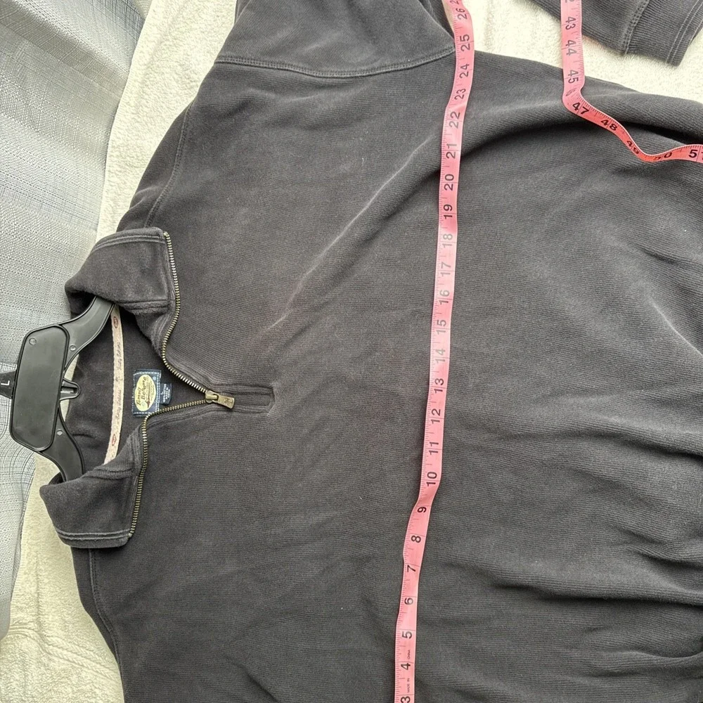 Tommy Bahama 1/4 Zip Pull Over Men's L Black Casual Sweatshirt‎ Long Sleeve